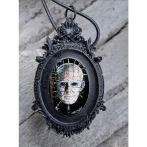 Pinhead Pendant Cenobite Puzzlebox Hellraiser Horror Book Necklace